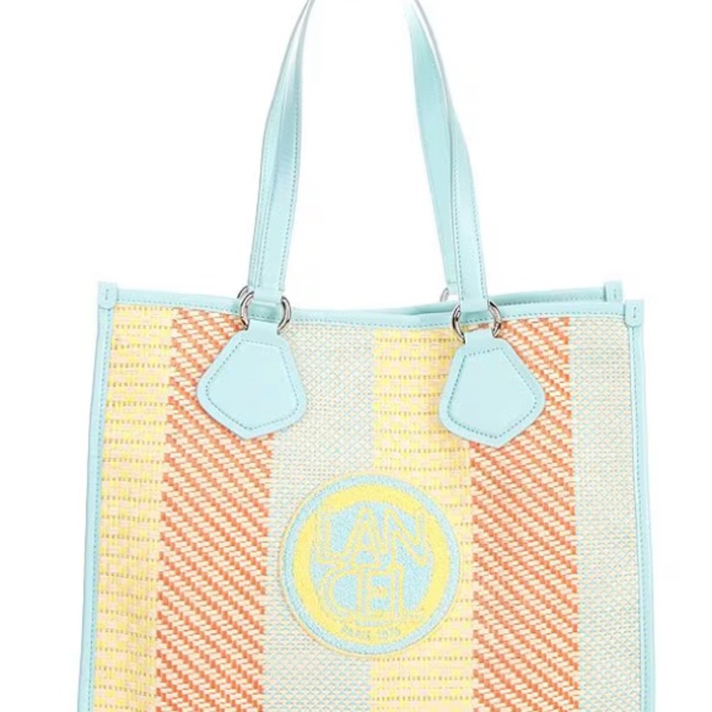 Lancel Multicolor Woven Tote Bag NWT